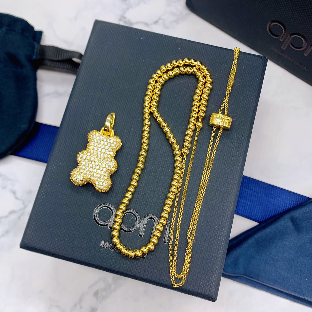 APM Monaco Aorm Bear Pendant Necklace
